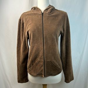 Gently worn dark brown corduroy sweatshirt. Made by Goddesswear.  Size sm/med